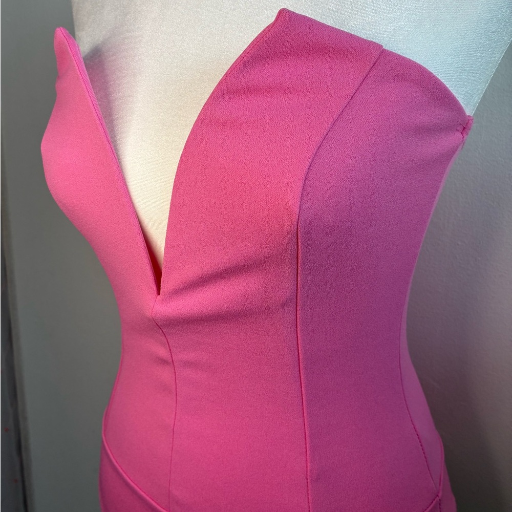 Blue Blush Light Pink Strapless Structured Bodysuit
